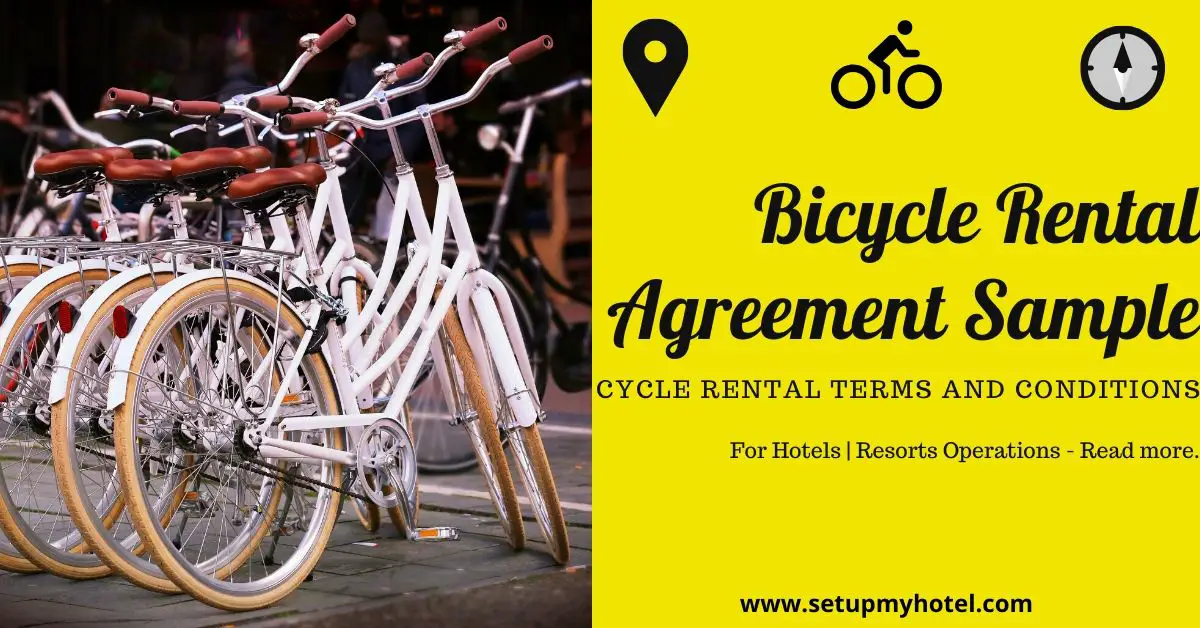 Sample Bicycle Rental Agreement For Hotels | Cycle Rental Contract Sample