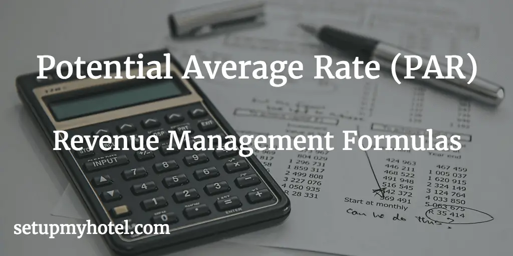 Calculating PAR Rate in hotel Front office, Potential Average Rate (PAR), Rate Spread, Multiple Occupancy Percentage, Potential Average Single Rate, Potential Average Double Rate. 
