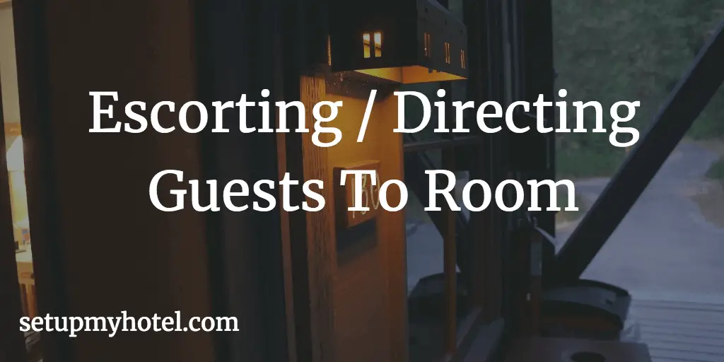 Sop Concierge Bell Desk Directing Escorting Guest To Room