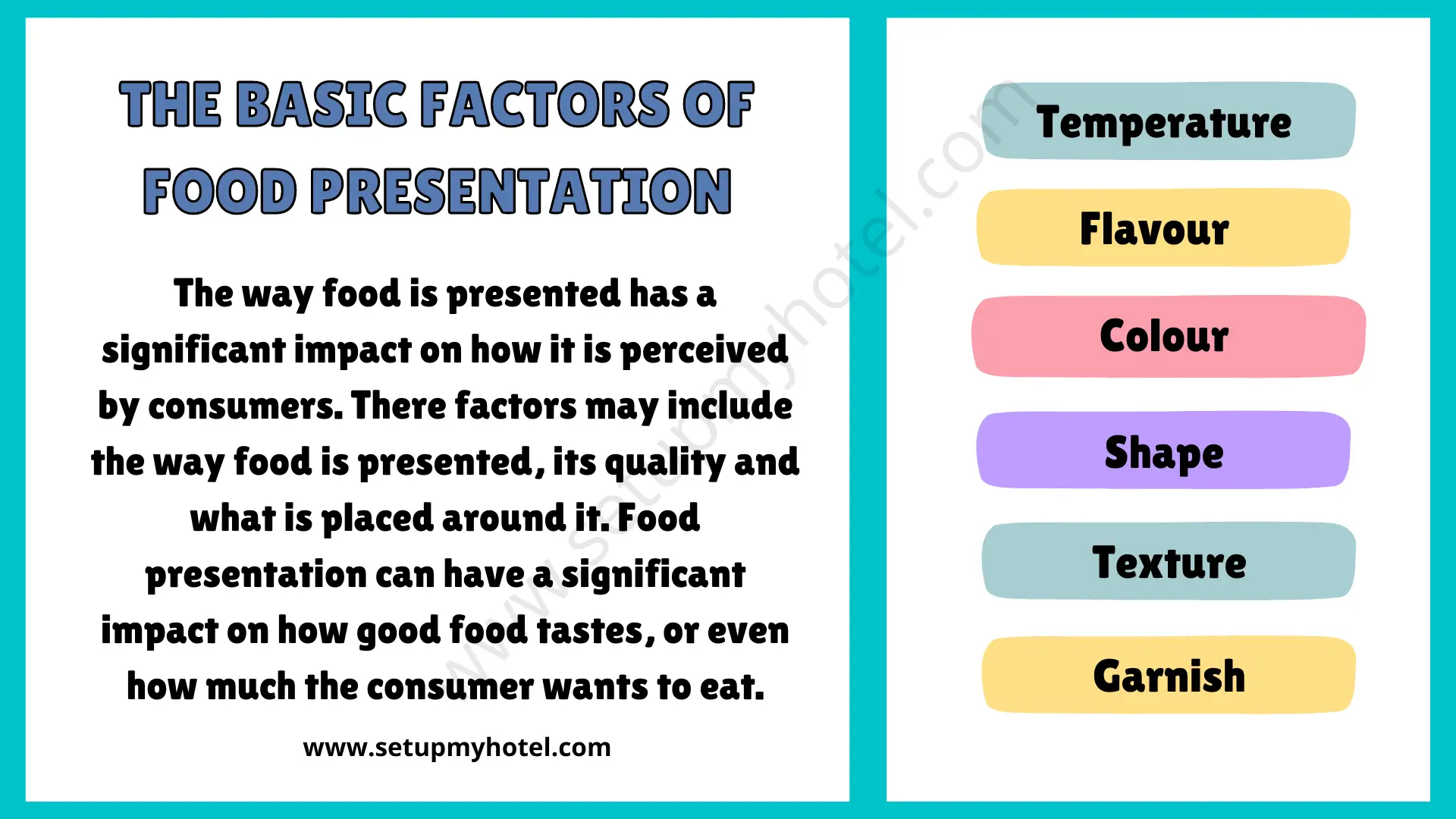  The Basic Factors Of Food Presentation - Hospitality Industry