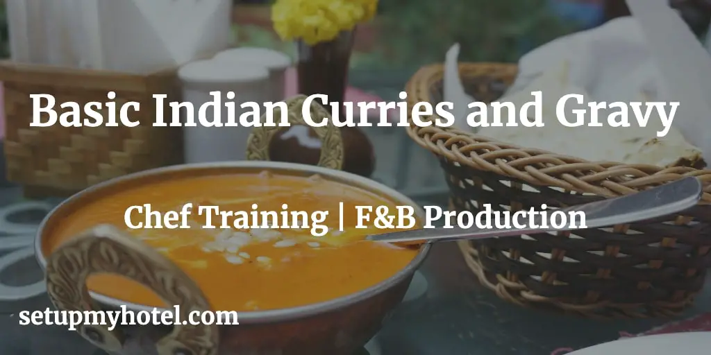 Basic Indian Curries and Gravy List Standard Recipe