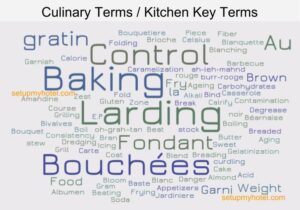 In the world of food production and cooking, there are a variety of key terms and kitchen terms that are important to understand. These terms cover everything from ingredients and cooking techniques to measurements and equipment. Some common food production key terms include mise en place, which refers to the organization and preparation of ingredients before cooking; emulsify, which describes the process of combining two liquids that don't normally mix, such as oil and vinegar; and deglaze, which involves adding liquid to a pan to loosen up the browned bits of food left behind after cooking. Additionally, there are many kitchen terms that are essential for any home cook or professional chef to know. These can include things like julienne, which means to cut food into thin, matchstick-like pieces; sauté, which involves cooking food in a small amount of oil or butter over high heat; and simmer, which is a cooking method that involves cooking food in liquid over low heat for an extended period of time. By understanding these food production key terms and kitchen terms, cooks can better navigate their way around the kitchen and create delicious meals with confidence.