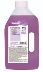 Suma Diversey D10 Sanitizer Disinfectant is a powerful cleaning solution that can be used to sanitize and disinfect a variety of surfaces. This product is commonly used in commercial kitchens, food processing facilities, and healthcare settings to kill bacteria, viruses, and other harmful pathogens.

To use Suma Diversey D10 Sanitizer Disinfectant, it is important to follow the manufacturer's instructions carefully. The product should be diluted with water according to the recommended ratios, and then applied to surfaces using a cloth or spray bottle. Allow the solution to sit for the recommended time, usually a few minutes, before wiping it away or rinsing it off.

It is important to note that Suma Diversey D10 Sanitizer Disinfectant is a powerful chemical and should be handled with care. Users should wear gloves and eye protection when handling the solution, and should avoid breathing in the fumes. With proper usage and handling, Suma Diversey D10 Sanitizer Disinfectant can be an effective tool in maintaining a clean and healthy environment.