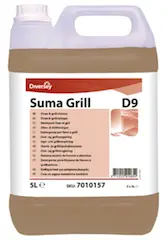 Suma/Diversey D9 Oven/Grill cleaner is an effective and powerful cleaning solution that is designed to remove tough grime and grease from ovens and grills. This cleaner is formulated with a blend of strong alkaline ingredients that can easily dissolve and remove burnt-on food, carbon deposits, and other stubborn residues.

Whether you are a professional chef or a home cook, Suma/Diversey D9 Oven/Grill cleaner can help you keep your cooking equipment clean and hygienic. The cleaner is easy to use and can be applied directly onto the surface of the oven or grill. Simply spray the cleaner, let it sit for a few minutes, and then wipe it off with a damp cloth or sponge.

Unlike other cleaning products that may contain harsh chemicals, Suma/Diversey D9 Oven/Grill cleaner is a safer and more eco-friendly option. It is free from caustic soda and other harmful substances that can damage your oven or harm the environment. With Suma/Diversey D9 Oven/Grill cleaner, you can enjoy a clean, sparkling oven or grill without compromising on safety or performance.