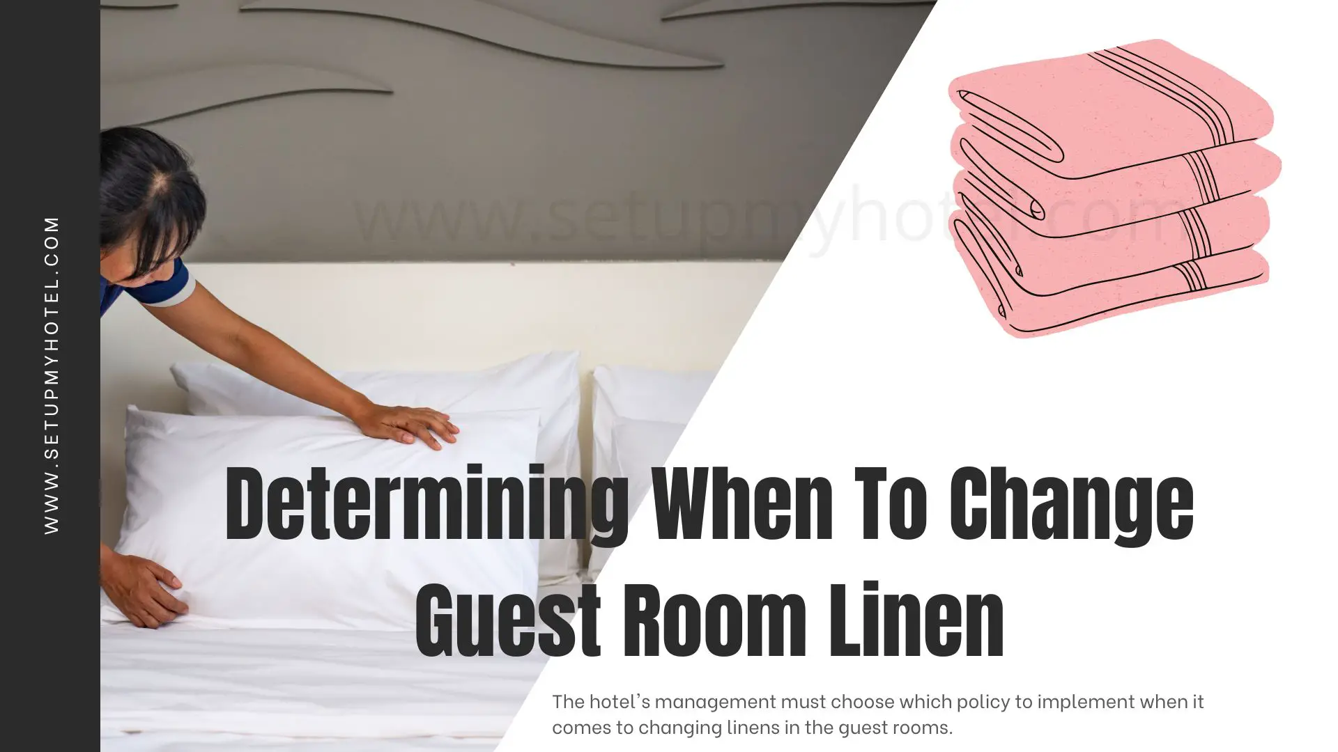 Determining the linen change frequency in hotels is an important aspect of maintaining cleanliness and hygiene. The frequency of linen change can vary depending on the hotel's policies and the preferences of its guests. However, it is important to strike a balance between maintaining cleanliness and sustainability. Changing linens too frequently can lead to unnecessary water and energy consumption, while changing them too infrequently can compromise hygiene standards. Hotels can consider implementing a system where guests are given the option to opt-out of daily linen changes. This not only reduces water and energy consumption but also gives guests a sense of control over their environmental impact. Another approach is to use high-quality and durable linens that can withstand multiple uses before needing to be changed. This not only reduces the frequency of linen changes but also saves on costs in the long run. In conclusion, determining the linen change frequency in hotels requires a balance between maintaining cleanliness and sustainability. By implementing smart policies and using durable linens, hotels can provide a comfortable and hygienic stay for their guests while also reducing their environmental impact.
