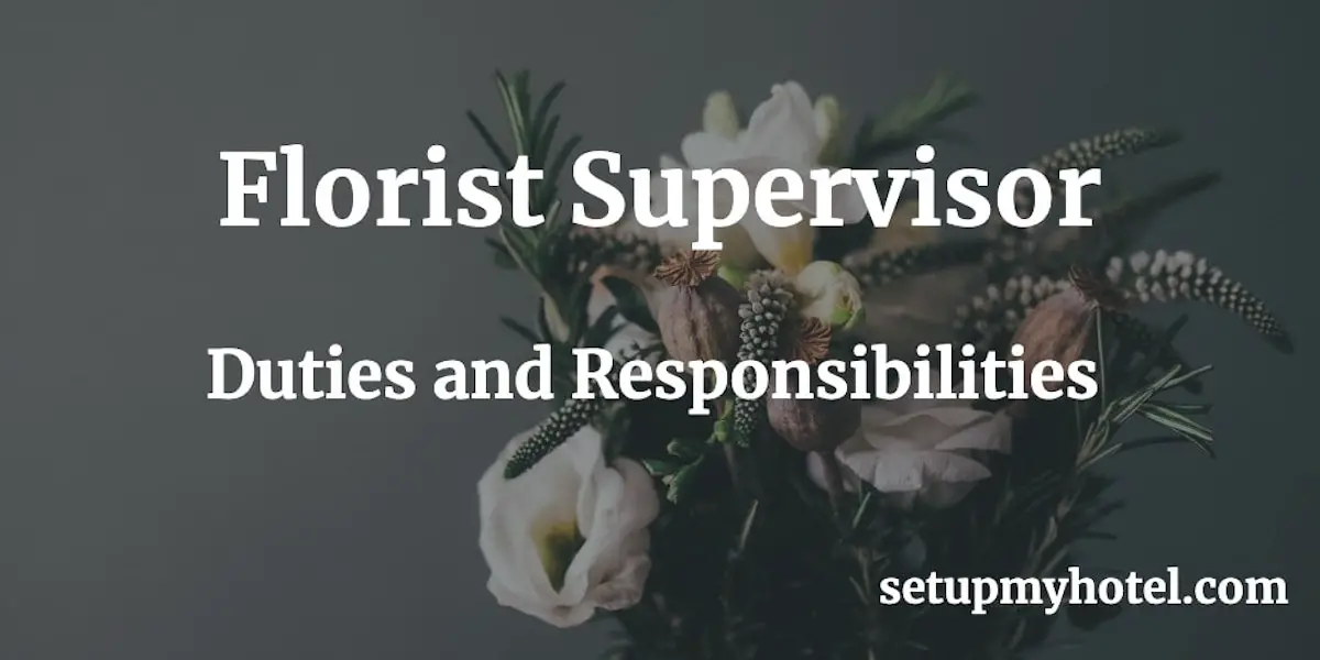 As a florist supervisor, you will be responsible for overseeing the daily operations of a floral shop. You will be expected to manage a team of florists, ensuring that each member is meeting their daily targets and providing a high level of customer service.