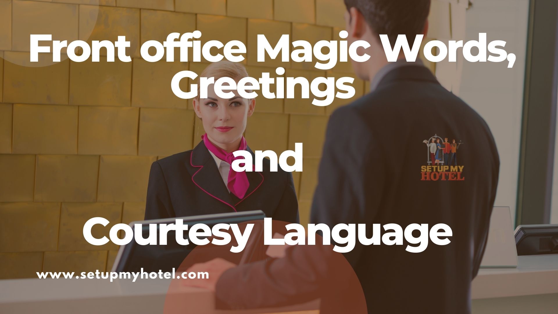 As the saying goes, "first impressions last," and this is especially true in the world of customer service. The front office staff, who are usually the first point of contact for customers, should always be equipped with magic words, phrases, greetings, and courtesy language to make customers feel valued and appreciated. Magic words like "please," "thank you," and "I'm sorry" can go a long way in showing customers that their needs and concerns are important. Phrases like "How may I assist you?" and "Is there anything else I can help you with?" can also convey a willingness to help and a commitment to customer satisfaction. Moreover, using polite and friendly greetings like "Good morning," "Good afternoon," or "Welcome" can set a positive tone for the interaction. Addressing customers by their name and using appropriate titles, such as Mr., Mrs., or Ms., can also show respect and professionalism. In addition, using courtesy language like "My pleasure," "Certainly," or "I'll be happy to" can make customers feel more comfortable and at ease. It's important to remember that the way we speak to customers can greatly affect their overall experience and impression of the company. In summary, front office staff should always strive to use magic words, phrases, greetings, and courtesy language to create a positive and memorable experience for customers. By doing so, they can build strong relationships, foster customer loyalty, and ultimately contribute to the success of the business.