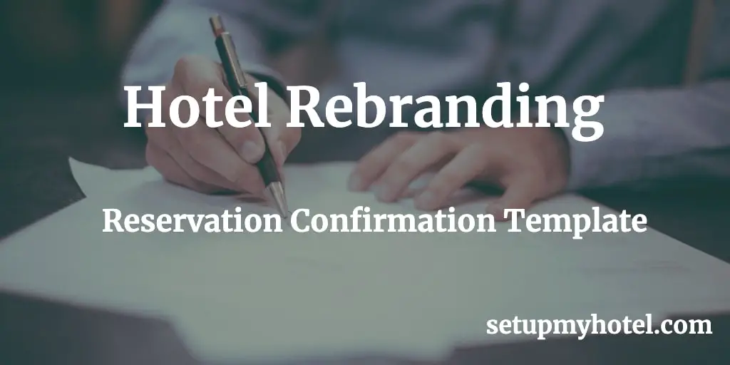 Hotel Rebranding Confirmation Letter Template