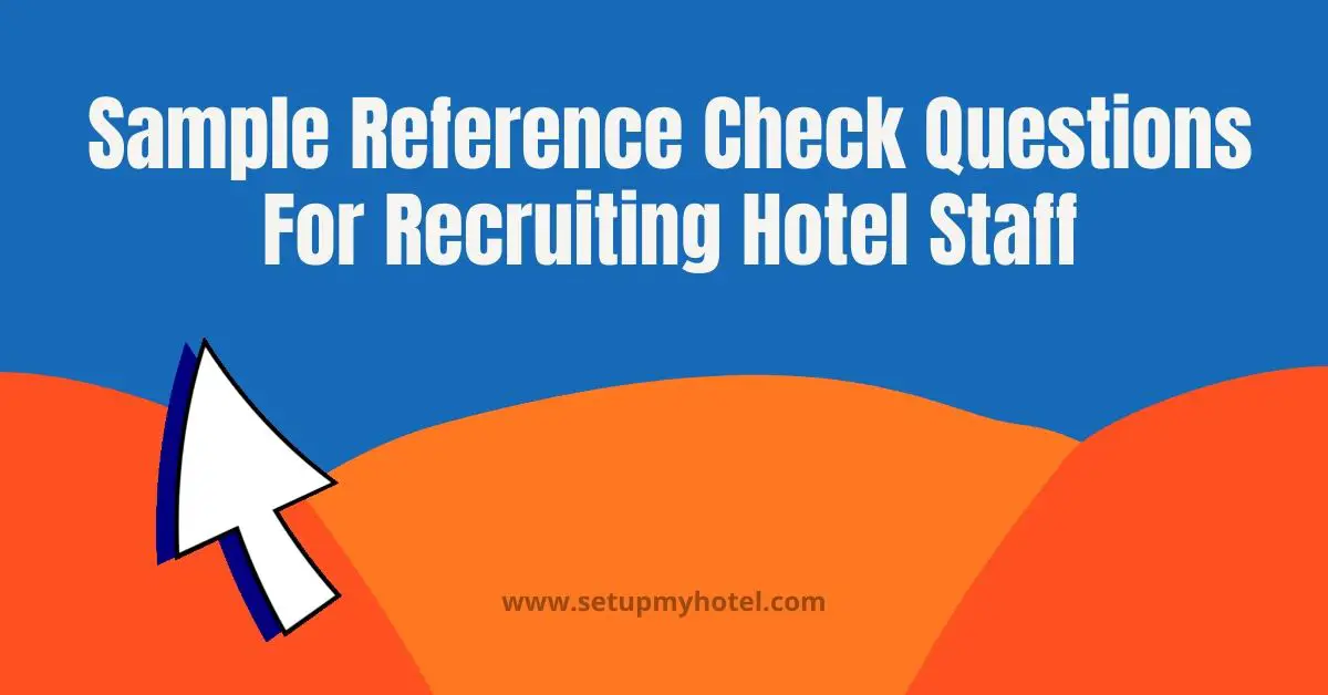 When conducting reference checks for recruiting hotel staff, it's essential to ask questions that provide insights into the candidate's work ethic, interpersonal skills, and overall performance in a hospitality setting. Here is a sample of reference check questions tailored for hotel staff recruitment: 1. General Performance: How would you describe the candidate's overall performance during their time at your establishment? Can you provide examples of specific achievements or contributions made by the candidate in their role? 2. Work Ethic and Reliability: How reliable and punctual was the candidate in fulfilling their work duties? Can you speak to the candidate's work ethic, particularly in a fast-paced hospitality environment? 3. Team Collaboration: How well did the candidate collaborate with colleagues and other team members? Can you share instances where the candidate demonstrated effective teamwork or leadership skills? 4. Customer Service Skills: In your experience, how did the candidate handle customer interactions and guest satisfaction? Can you provide examples of situations where the candidate went above and beyond to ensure positive guest experiences? 5. Communication Skills: How would you describe the candidate's communication skills, both with colleagues and guests? Can you share instances where the candidate effectively communicated information or resolved issues? 6. Ability to Handle Stressful Situations: In a dynamic and potentially stressful hotel environment, how did the candidate handle pressure and challenging situations? Can you provide examples of the candidate remaining composed during busy or high-pressure periods? 7. Adaptability and Flexibility: How well did the candidate adapt to changes in schedule or unexpected events? Can you share instances where the candidate demonstrated flexibility in their role? 8. Attention to Detail: In a hotel setting, attention to detail is crucial. How would you rate the candidate's attention to detail in their work? Can you provide examples where the candidate's attention to detail positively impacted operations? 9. Conflict Resolution: Did the candidate encounter any conflicts with colleagues or guests, and if so, how were those conflicts resolved? Can you speak to the candidate's ability to handle and resolve conflicts professionally? 10. Areas for Growth or Improvement: Are there any areas where the candidate may need further development or improvement based on your observations? Can you share any constructive feedback that could help the candidate succeed in a new role? These reference check questions are designed to gather valuable insights into a candidate's performance and suitability for a hotel staff position. Tailor these questions based on the specific role and requirements of the hotel job in question.