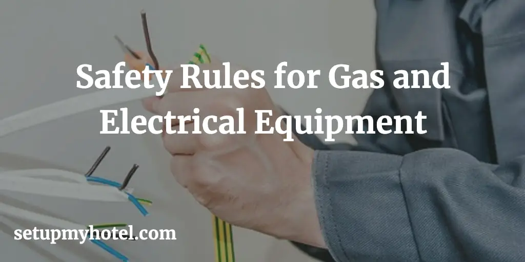 Ensuring the safety of hotel guests is of utmost importance. As such, it's crucial to have proper safety rules in place for gas and electrical equipment. These rules should be clearly communicated to all hotel staff and guests to ensure that everyone is aware of the potential risks and how to avoid them. When it comes to gas equipment, regular inspections and maintenance are essential. All gas appliances should be checked regularly by a qualified technician to ensure that they are in good working condition and that there are no leaks. It's also important to have proper ventilation in areas where gas appliances are used to avoid the risk of carbon monoxide poisoning. Electrical equipment should also be regularly inspected and maintained. Any faulty electrical equipment should be immediately repaired or replaced to avoid the risk of electrical shock or fire. Electrical outlets should also be protected with safety covers to prevent accidental contact. In addition to these safety rules, it's important to have clear emergency procedures in place in case of gas or electrical emergencies. All hotel staff should be trained on these procedures and guests should be made aware of them upon check-in. By following these safety rules for gas and electrical equipment, hotels can ensure the safety and well-being of their guests and staff.