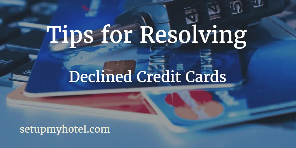 It can be frustrating and embarrassing when your credit card is declined at a hotel. However, there are some tips that can help you resolve the issue quickly and smoothly. Firstly, make sure that the credit card information you provided is accurate and up to date. If the card is expired or the billing address has changed, contact your bank to update the information. Secondly, check your credit limit to ensure that you have sufficient funds to cover the cost of your stay. If you have reached your credit limit, you may need to make a payment to your credit card account before the hotel can process your payment. If you have verified that your credit card information is accurate and you have sufficient funds, contact the hotel's front desk to resolve the issue. The staff may be able to provide alternative payment options, such as using a different credit card or paying with cash. It's important to stay calm and polite when resolving a declined credit card issue. Remember that mistakes can happen and the hotel staff are there to assist you. By following these tips, you can quickly resolve the issue and continue enjoying your stay at the hotel.