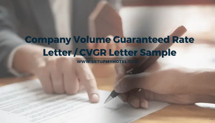 Company Volume Guaranteed Rate Letter / CVGR Letter Sample Download