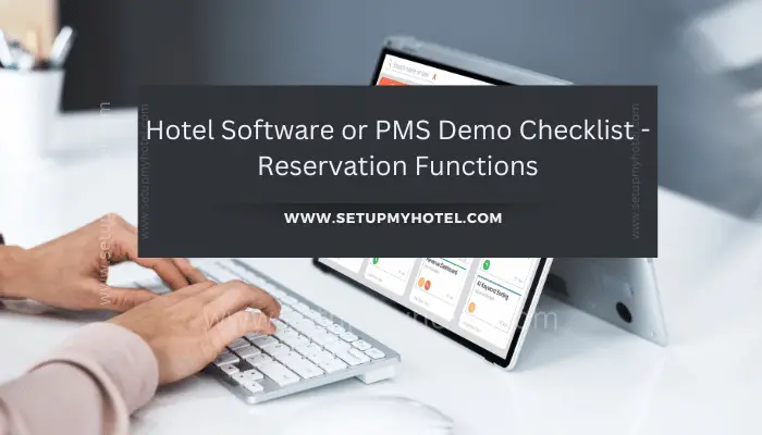 When evaluating hotel software or Property Management System (PMS) demos, it's important to have a checklist to ensure that all the necessary functions are included. One of the key areas to evaluate is the reservation functions. First, check if the system allows for easy online bookings, both through your hotel's website and third-party booking engines. It should also be able to handle group bookings and cancellations, and have a system for managing room inventory and availability. It's important to evaluate the system's ability to handle different types of reservations, such as those for multiple rooms or longer stays. The PMS should also be able to handle special requests, such as room preferences or additional amenities. Another important function to check is the system's ability to communicate with guests, such as through automated confirmation emails and SMS messages. It should also allow for easy modifications to reservations, and have a system for handling no-shows and late cancellations. By thoroughly evaluating the reservation functions of a hotel software or PMS demo, you can ensure that it meets the needs of your hotel and provides a smooth and efficient booking experience for your guests.