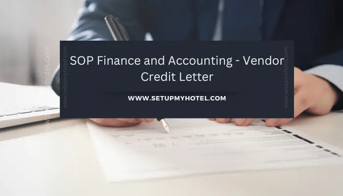 A vendor credit letter is a document that is sent to a vendor or supplier requesting a credit for goods or services that were overcharged or not delivered as expected. In the context of finance and accounting, it is important to have a standard operating procedure (SOP) in place for handling vendor credit letters.