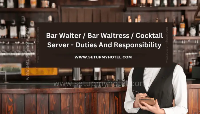 As a bar waiter, bar waitress or cocktail server, there are several key duties and responsibilities that you will be expected to carry out. Firstly, you will be responsible for greeting customers and making them feel welcome in the bar area. This will involve taking their orders and serving drinks in a friendly and efficient manner.