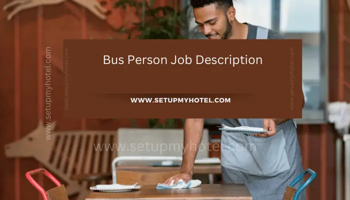 A restaurant bus person is an important member of the restaurant staff who is responsible for ensuring that the dining area is clean, well-stocked, and ready for customers. The job description of a restaurant bus person includes a variety of tasks that are crucial to the smooth operation of the restaurant. One of the primary duties of a restaurant bus person is to clear tables of dirty dishes, glasses, and silverware. They must be quick and efficient in their work so that tables can be cleared and reset as quickly as possible. This is an important task, as customers expect a clean and tidy dining area when they arrive at a restaurant. In addition to clearing tables, a restaurant bus person must also be responsible for keeping the dining area clean and organized. This includes sweeping and mopping the floors, wiping down tables and chairs, and ensuring that the restaurant is properly stocked with supplies such as napkins, straws, and condiments. Another important aspect of the job is assisting the wait staff as needed. This may include refilling drinks, delivering food to tables, and helping to answer customer questions or concerns. Overall, the job of a restaurant bus person is essential to the success of any restaurant. They play an important role in maintaining a clean and organized dining area, and in providing excellent customer service to all patrons.
