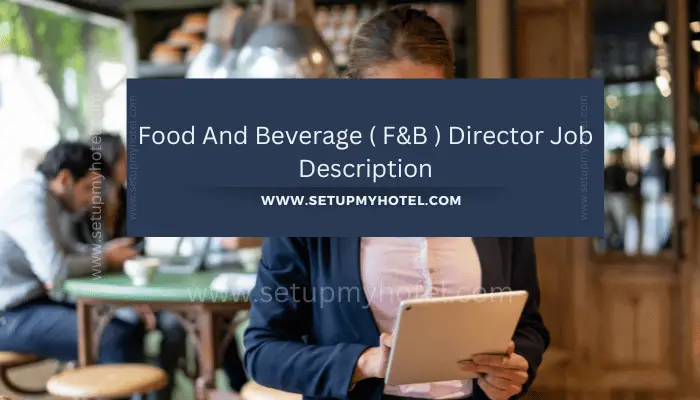 As a Food and Beverage (F&B) Director, your main responsibility is to oversee the operations of the food and beverage department of a company. This includes managing the staff, ensuring customer satisfaction, and maintaining the budget.