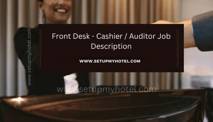 The front desk is the first point of contact for guests and visitors at a hotel or resort. As a casher and auditor, the main responsibility is to ensure that all financial transactions are processed accurately and efficiently. This includes accepting payments from guests for room charges, meals, and other services, as well as processing refunds and handling cash.