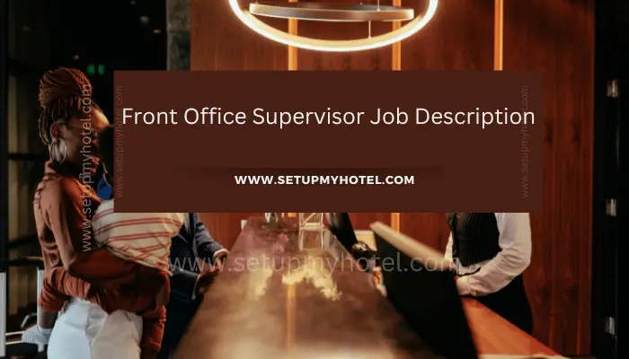 A front office supervisor is a key member of the hospitality industry. They are tasked with managing the front desk and ensuring the smooth operations of the hotel or resort. The role requires excellent communication and organizational skills, as well as the ability to work well under pressure.