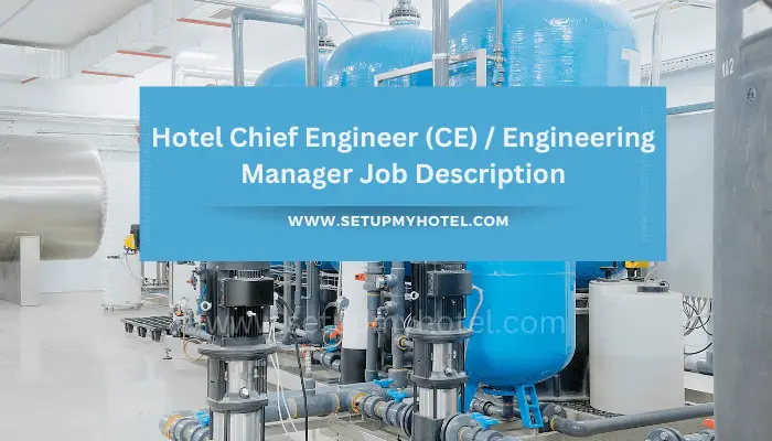 The Hotel Chief Engineer, also known as the Engineering Manager, is responsible for managing and overseeing the maintenance and repair of all hotel facilities, including guest rooms, public areas, and back-of-house spaces. They are also responsible for managing a team of technicians and mechanics, ensuring that all work is completed efficiently and to a high standard. The CE/Engineering Manager is required to have a strong technical background, with a degree in engineering or a related field. They should also have several years of experience in a similar role, with a proven track record of managing teams and overseeing large-scale projects. Other key responsibilities of the CE/Engineering Manager include ensuring that all hotel equipment is properly maintained and serviced, developing and implementing preventative maintenance programs, and managing the hotel's budget for maintenance and repairs. Overall, the Hotel Chief Engineer/Engineering Manager plays a critical role in ensuring that the hotel's facilities are always in top condition, providing a safe and comfortable environment for guests and employees alike.