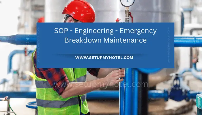 In any engineering operation, it is important to have a standard operating procedure (SOP) in place for emergency breakdown maintenance. This ensures that the necessary steps are taken promptly and efficiently to minimize downtime and maintain safety.