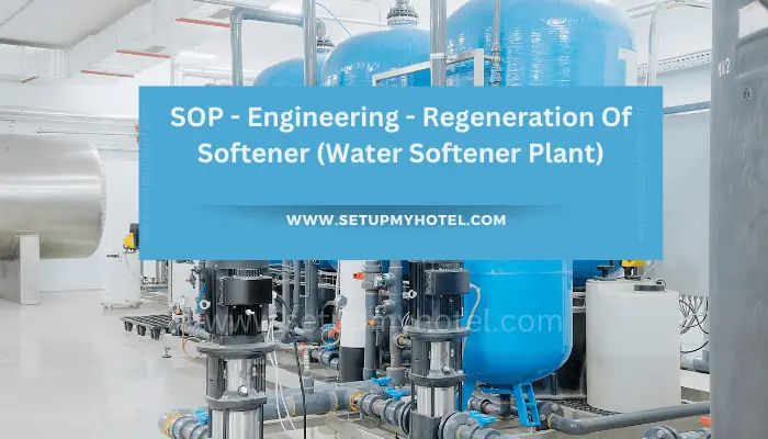 The SOP (Standard Operating Procedure) for Engineering regarding the regeneration of softeners in a water softener plant is a crucial process for maintaining the efficiency and longevity of the equipment. Softeners remove minerals and impurities from water, preventing damage to pipes and appliances and ensuring the delivery of clean, safe water.