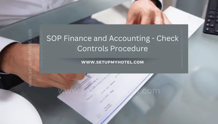 The finance and accounting department is a crucial part of any hotel operation. It is responsible for managing the financial transactions, preparing financial statements, and generating reports that provide insights into the hotel's financial performance. As such, it is important to have proper check controls in place to ensure the accuracy and integrity of the financial data.