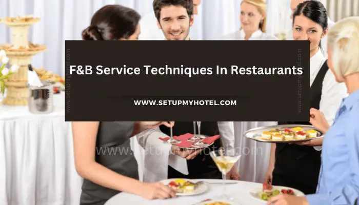 F&B service techniques in restaurants are crucial in ensuring customer satisfaction and a pleasant dining experience. These techniques include proper table setting, menu presentation, and attentive customer service. Table setting involves arranging cutlery, glassware, and crockery in a neat and organized manner. It is important to ensure that the table is clean and that the setting complements the restaurant's ambiance and theme. Menu presentation involves presenting the menu in an easy-to-read format and ensuring that it is clean and free of any stains or smudges. Servers should be knowledgeable about the menu items and be able to offer suggestions based on the customer's preferences. Attentive customer service involves greeting customers with a smile, taking their orders promptly, and checking on them throughout the meal to ensure that they are satisfied. Servers should also be able to handle any complaints or issues that arise during the meal in a professional and courteous manner. Overall, F&B service techniques are essential in creating a positive dining experience for customers and are a key factor in the success of any restaurant.