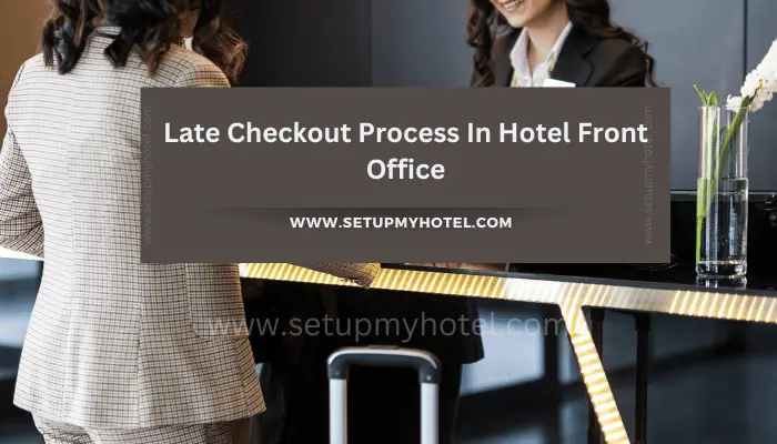 The late checkout process in hotel front office can often be a source of confusion for guests. While some guests may assume that a late checkout is automatically included in their reservation, others may not be aware of the option at all. As a result, it's important for hotel staff to be clear and transparent when communicating the late checkout policy to guests. One of the best ways to ensure that guests are aware of the late checkout process is to include information about it on the hotel's website, in confirmation emails, and in guest information packets. This information should include the time by which a guest must request a late checkout, any fees associated with the service, and any restrictions on availability. When a guest does request a late checkout, the front desk staff should make sure to confirm the time and any associated fees with the guest. They should also note the request in the hotel's system to ensure that housekeeping staff are aware of the change in schedule. In some cases, the hotel may need to bring in additional staff to accommodate late checkouts, so it's important to plan ahead and make arrangements as needed. Overall, the late checkout process can be a great way to enhance the guest experience and provide added convenience. By communicating the policy clearly and executing it smoothly, hotels can ensure that guests are satisfied and more likely to return in the future.