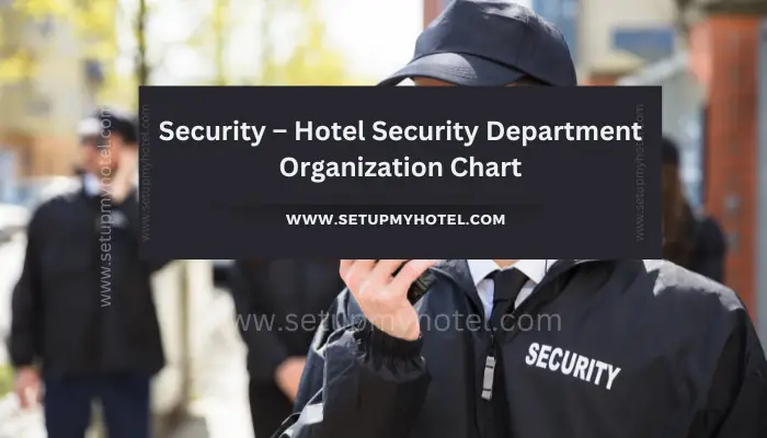 Hotel Security Department Organization Chart: Director of Security: The highest-ranking security officer in the hotel, responsible for overseeing the entire security department, developing security policies and procedures, and liaising with law enforcement agencies. Assistant Director of Security: Assists the director in managing the security department, supervising security personnel, and ensuring the implementation of security protocols. Security Supervisor: In charge of supervising security officers, conducting training, and ensuring that security procedures are followed. Security Officers: Responsible for patrolling the hotel premises, monitoring surveillance cameras, responding to security incidents, and assisting guests and staff with security-related issues. Security Guards: Provide additional security presence at key access points, such as entrances and exits, and may also be responsible for checking guest credentials and monitoring guest behavior. Security Control Room Operator: Monitors surveillance cameras, alarms, and other security systems from a central control room, and coordinates responses to security incidents. K-9 Unit: In some hotels, a K-9 unit may be employed to provide additional security, particularly for events or high-risk situations. Security Technicians: Responsible for maintaining and troubleshooting security equipment, such as surveillance cameras, access control systems, and alarms. Loss Prevention Officers: Focus on preventing theft and other criminal activities within the hotel, often working undercover to identify and apprehend suspects. Emergency Response Team: Trained staff members who are responsible for responding to emergencies, such as fires, medical incidents, or security threats. Security Training Officer: Develops and conducts security training programs for hotel staff, focusing on topics such as emergency response, conflict resolution, and guest safety. Security Administrative Assistant: Provides administrative support to the security department, such as maintaining records, scheduling shifts, and coordinating with other hotel departments. Note: The specific roles and titles within a hotel security department may vary depending on the size and structure of the hotel, as well as local regulations and security requirements.