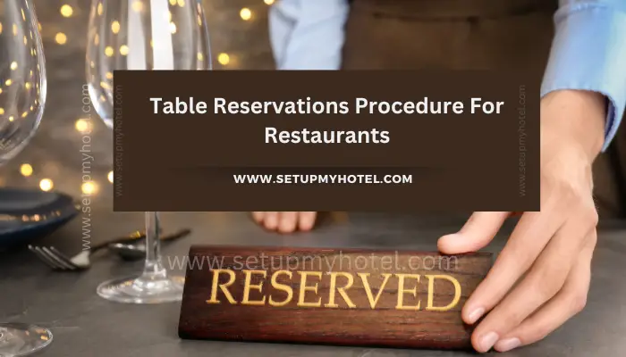 Managing table reservations is a crucial aspect of restaurant operations, ensuring that guests have a positive experience and the establishment maximizes its seating capacity. Here is a general procedure for handling table reservations in restaurants: Reservation System: Implement a reservation system to efficiently manage bookings. This can be a digital system, reservation software, or a traditional pen-and-paper logbook. Reservation Policies: Establish clear reservation policies, including: Reservation time limits. Cancellation policies. Group reservation policies. Any deposit requirements for large parties or special events. Reservation Channels: Provide multiple channels for reservations, such as: Phone reservations. Online reservations through the restaurant's website or third-party platforms. Walk-in reservations. Designated Staff: Designate specific staff members responsible for managing reservations. This could include a host/hostess or a dedicated reservations manager. Reservation Record Keeping: Maintain a detailed record of reservations, including: Guest name and contact information. Number of guests. Reservation date and time. Special requests or preferences. Communication with Guests: Confirm reservations with guests, either via phone or email, and provide them with essential details: Confirmation of reservation date and time. Any special instructions or requirements. Cancellation policies. Table Allocation: Assign specific tables for reservations based on the number of guests and seating preferences. Optimize table turnover to maximize restaurant capacity. Waitlist Management: Keep a waitlist for guests without reservations. Update the waitlist in real-time as tables become available. Handling Special Requests: Accommodate any special requests or preferences made by guests, such as seating preferences, dietary restrictions, or special occasions. Preparation for Reservations: Ensure that tables are set and ready for reserved guests before their arrival. Communicate with kitchen staff to prepare for expected orders. Handling No-shows: Implement a policy for handling no-shows, including follow-up communication and possibly a fee for large groups or peak times. Guest Arrival: Greet and seat guests promptly upon arrival. Confirm the reservation details and address any additional requests. Post-Reservation Follow-up: Gather feedback from guests after their dining experience. Use feedback to improve service and address any issues. Data Analysis: Analyze reservation data to identify peak times, popular days, and other trends to optimize restaurant operations. Continuous Improvement: Regularly review and update the reservation process based on feedback, changing demands, and industry trends. By following a well-defined table reservations procedure, restaurants can enhance customer satisfaction, optimize table turnover, and streamline overall operations. Consistent communication and attention to detail are key elements in ensuring a positive experience for both guests and staff.